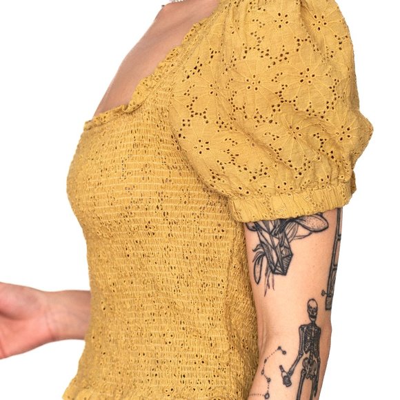 ASTR The Label • Small • Short Sleeve Top • Yellow - Picture 4 of 8